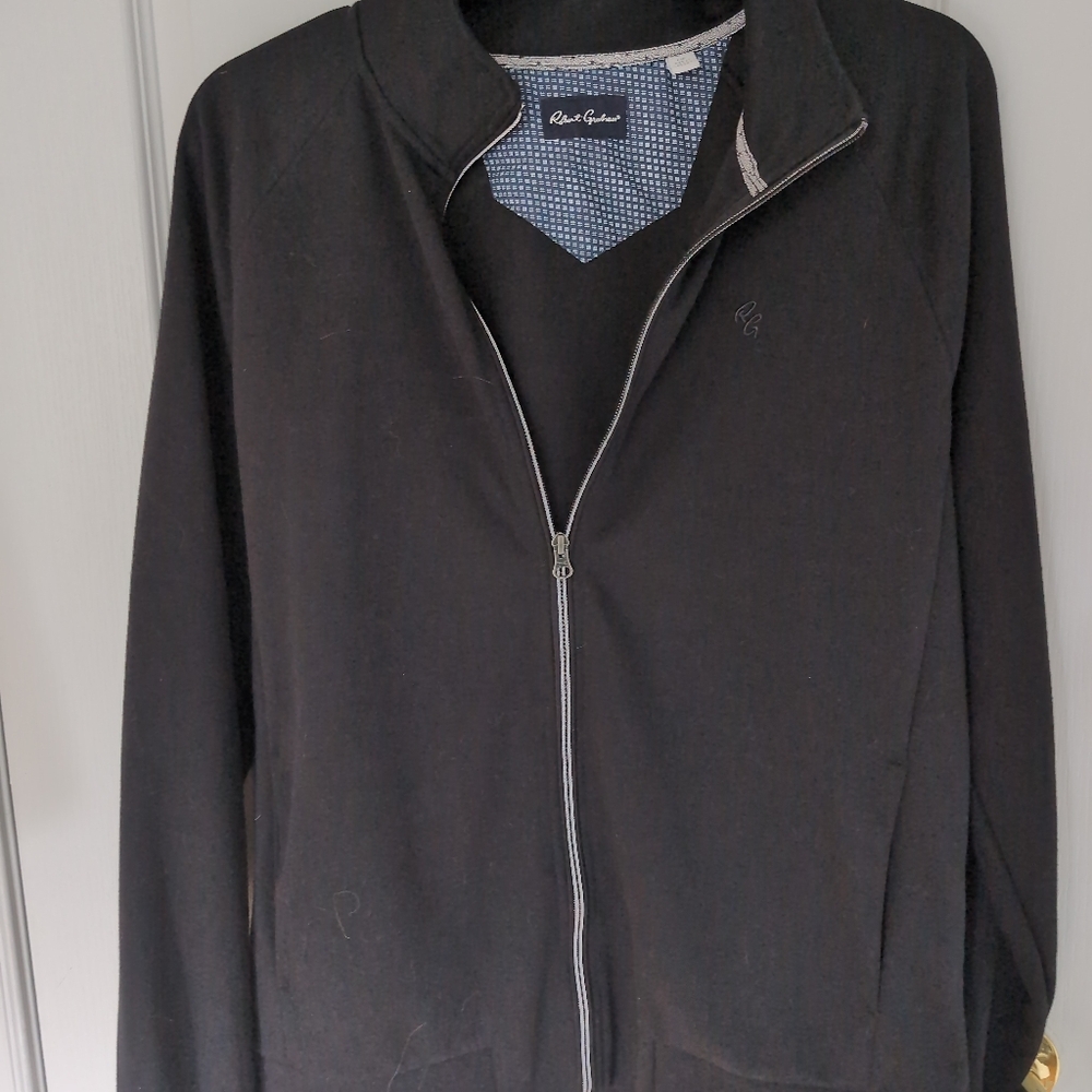 Robert Graham Black Zip Up Sweater
